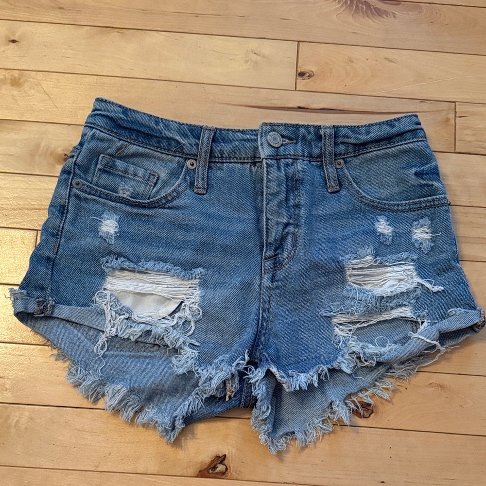 Distressed Denim Women Shorts